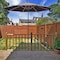 Gardenised Outdoor Metal Patio Black Deck Umbrella Clamp for Fence Post, Railing, Bleachers or Benches QI004404 - alternate 8